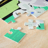 Puzzle Fleurs Abstraites, Composition des lignes géométri (Côté)