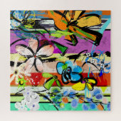 Puzzle Fleurs Abstraites, Composition des lignes géométri (Horizontal)