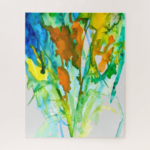 Puzzle fleurs Abstraites d'aquarelle fleurie