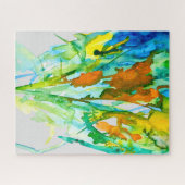 Puzzle fleurs Abstraites d'aquarelle fleurie (Horizontal)