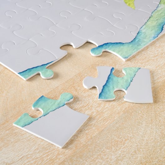 Puzzle fleurs Abstraites d'aquarelle fleurie (Côté)