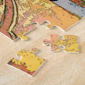 Puzzle Fleurs Abstraites sur table avec chat (Côté)