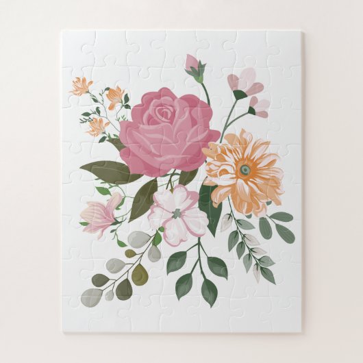 Puzzle Fleurs aquarelle (Vertical)