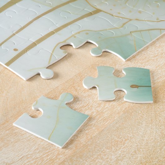 Puzzle Fleurs blanches vertes (Côté)