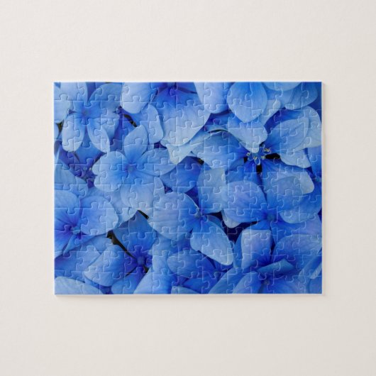 Puzzle Fleurs bleues d'hortensia (Horizontal)