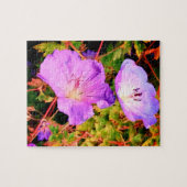 Puzzle Fleurs bleues et violettes (Horizontal)