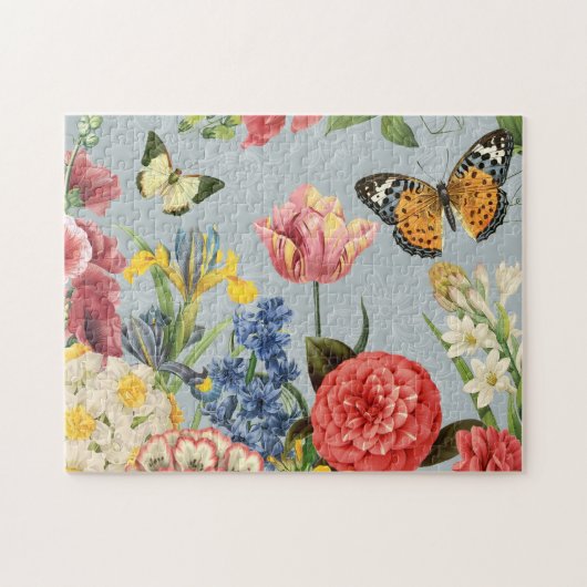Puzzle fleurs botaniques de multl vintage moderne (Horizontal)