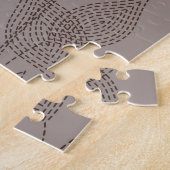 Puzzle Fleurs brodées et feuilles, design sans soudure. (Côté)
