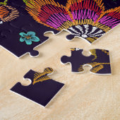 Puzzle Fleurs brodées : mode sans couture motif (Côté)