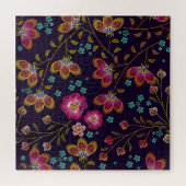 Puzzle Fleurs brodées : mode sans couture motif (Horizontal)