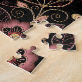 Puzzle Fleurs brodées, vintage foncé (Côté)