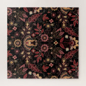 Puzzle Fleurs brodées, vintage foncé (Horizontal)