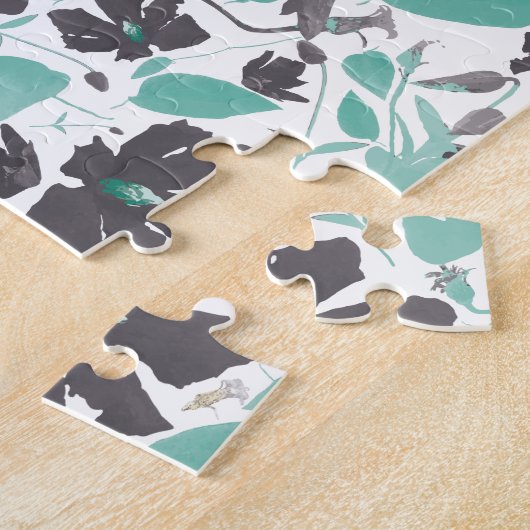 Puzzle Fleurs Brown à la menthe (Côté)