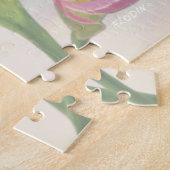 Puzzle Fleurs Calla Roses, Peinture Acrylique (Côté)