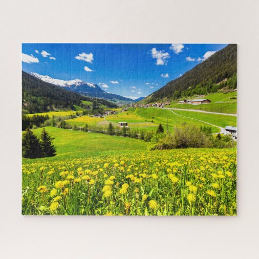 Puzzle Fleurs | Canton des Grisons de Dandelion, Suisse (Horizontal)