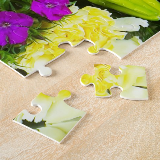 Puzzle Fleurs colorées (Côté)