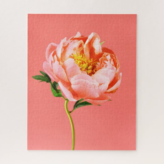 Puzzle Fleurs | Coral Peony Blossom (Vertical)