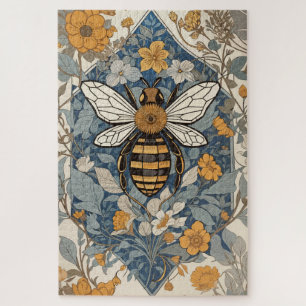 Puzzle Fleurs d'abeilles vintages et sauvages
