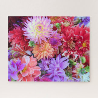 Puzzle Fleurs Dahlia colorées et vives