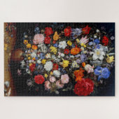 Puzzle Fleurs dans le bateau en bois, Jan Brueghel l'Anci (Horizontal)