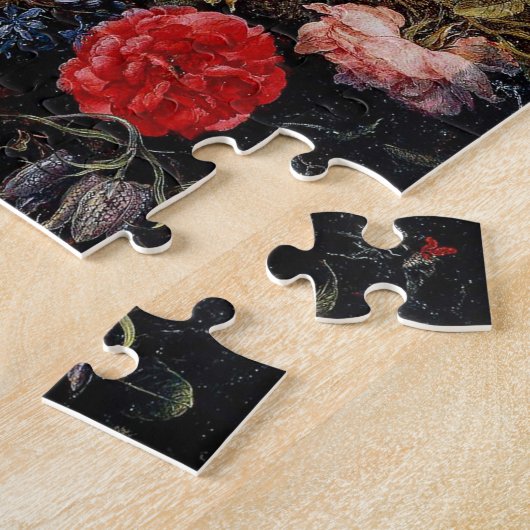 Puzzle Fleurs dans le bateau en bois, Jan Brueghel l'Anci (Côté)