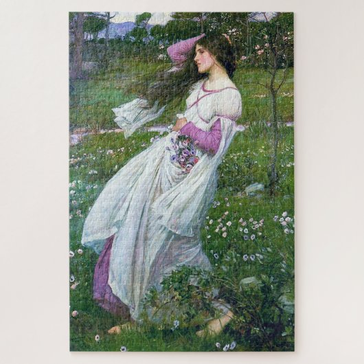 Puzzle Fleurs dans le vent, John William Waterhouse (Vertical)