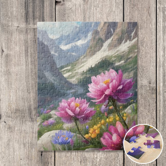 Puzzle Fleurs dans les montagnes