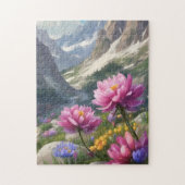 Puzzle Fleurs dans les montagnes (Vertical)
