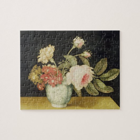 Puzzle Fleurs dans un pot de Delft (huile sur le panneau) (Horizontal)
