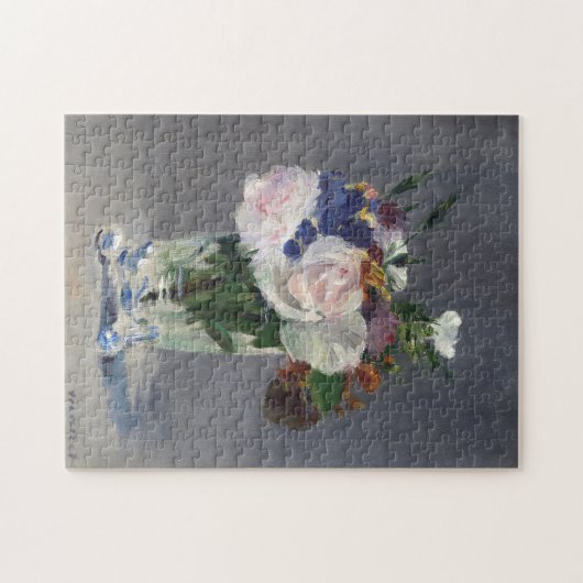 Puzzle Fleurs dans un vase de cristal | Édouard Manet (Horizontal)