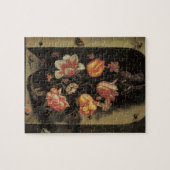 Puzzle Fleurs dans un vase, nature morte florale baroque (Horizontal)