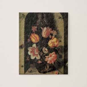 Puzzle Fleurs dans un vase, nature morte florale baroque