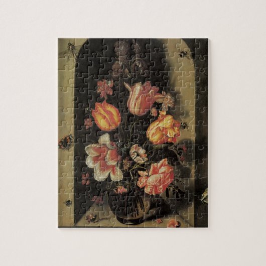 Puzzle Fleurs dans un vase, nature morte florale baroque (Vertical)