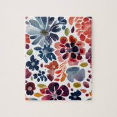 Puzzle Fleurs d'aquarelle à motif floral mou (Vertical)