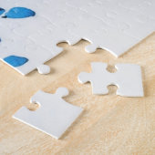 Puzzle Fleurs d'Aquarelle Bleue Delicate Belle (Côté)