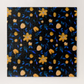 Puzzle Fleurs d'aquarelle dessinées à la main et motif fe (Horizontal)