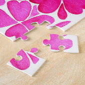 Puzzle Fleurs d'aquarelle rose délicates (Côté)