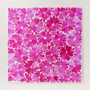 Puzzle Fleurs d'aquarelle rose délicates