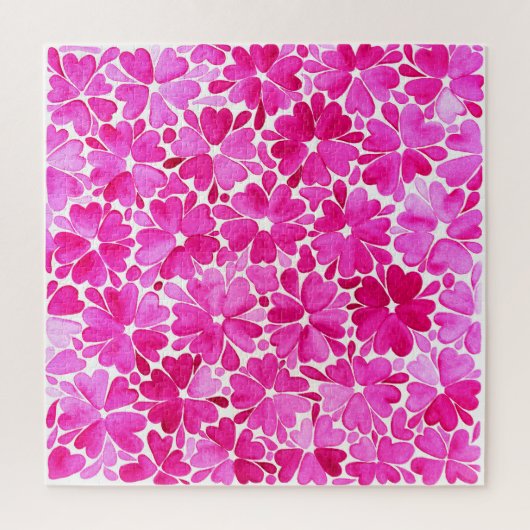 Puzzle Fleurs d'aquarelle rose délicates (Vertical)