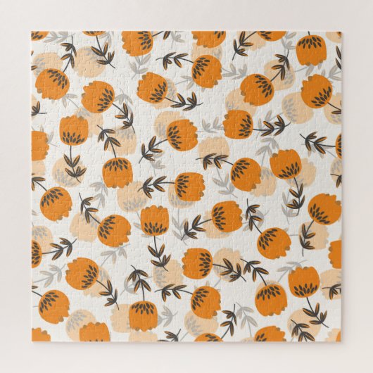 Puzzle Fleurs d'art populaire style scandinave (Vertical)