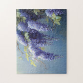 Puzzle Fleurs de bactéries sur un Arrière - plan bleu dou (Vertical)