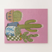 Puzzle Fleurs de cactus rose (Horizontal)
