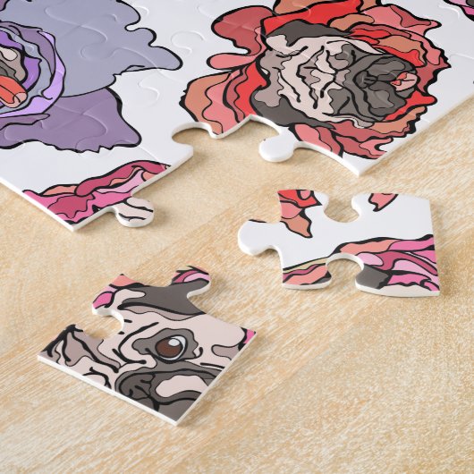 Puzzle Fleurs de carlin (Côté)