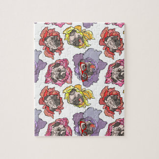 Puzzle Fleurs de carlin