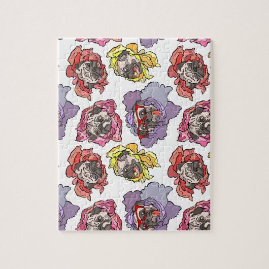 Puzzle Fleurs de carlin (Vertical)