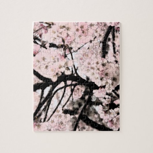 Puzzle Fleurs de cerisier éditées (Vertical)