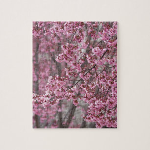 Puzzle Fleurs de cerisier Sakura rose flottant