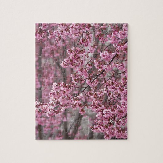 Puzzle Fleurs de cerisier Sakura rose flottant (Vertical)