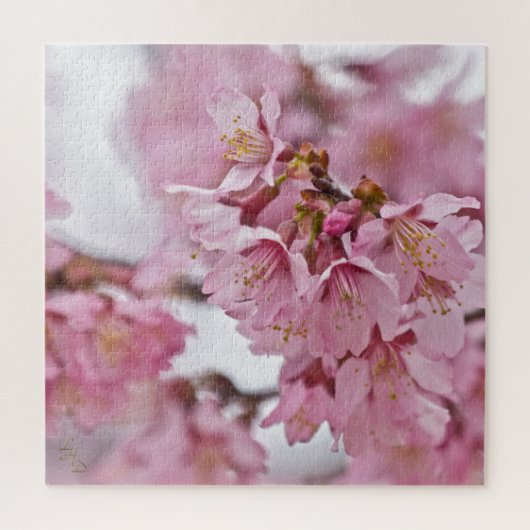 Puzzle Fleurs de cerisier Sakura rose pâle (Vertical)
