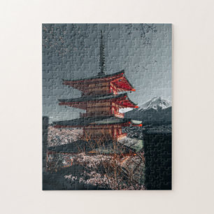 Puzzle Fleurs de cerisiers de la pagode japonaise du Mont
